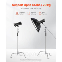 Vevor 316405 C-Stand Lamp Stand макс. висота 330 см підставка для фотосвітла з нержавіючої сталі