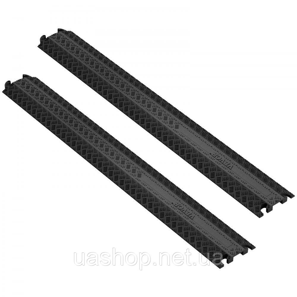 Vevor 316430 2 шт. 100x13x2 см Лежачі поліцейські 907,18 кг Захист кабелів Чохол для шнура пандуса