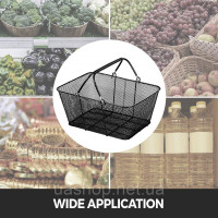 Vevor 315251 Mesh Shopping Basket with Hands Metal Shopping Basket 12PCS Портативний