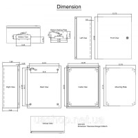 Vevor 316471 Розподільна шафа NEMA промислова, 50 x 40 x 20 см Сталева розподільна шафа NEMA 4X, водонепроникна та пилонепроникна