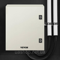 Vevor 316479 Корпус зі скловолокна NEMA, 40 x 30 x 20 см. Розподільча шафа зі скловолокна NEMA 3X, водонепроникність і Vevor 316479 Корпус зі скловолокна NEMA, 40 x 30 x 20 см. Розподільча шафа зі скловолокна NEMA 3X, водонепроникність і