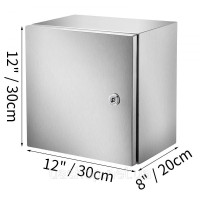 Vevor 316473 Корпус Nema-Steel, 30x30x20 см Nema 4x Steel Switching Box, IP66 Вода та пилозахисна, електрична коробка з'єднання