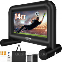 Vevor 315314 Надувний проекційний ПВХ екран для проектора 215,9 см 1080P, 4K, 3D, HDR Зовнішній внутрішній портативний проектор Vevor 315314 Надувний проекційний ПВХ екран для проектора 215,9 см 1080P, 4K, 3D, HDR Зовнішній внутрішній портативний проектор