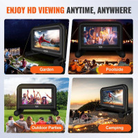 Vevor 315314 Надувний проекційний ПВХ екран для проектора 215,9 см 1080P, 4K, 3D, HDR Зовнішній внутрішній портативний проектор Vevor 315314 Надувний проекційний ПВХ екран для проектора 215,9 см 1080P, 4K, 3D, HDR Зовнішній внутрішній портативний проектор