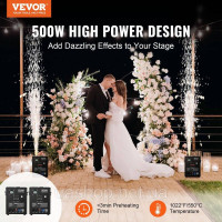 Vevor 316504 2x Spark Machine 500 Вт Піротехнічна машина Алюмінієвий сплав Контролер DMX Регульована 2-4 м Cold Spark Machine 7 хв Vevor 316504 2x Spark Machine 500 Вт Піротехнічна машина Алюмінієвий сплав Контролер DMX Регульована 2-4 м Cold Spark Machine 7 хв