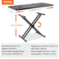Vevor 316507 Настільна стійка для DJ, портативна стійка для ноутбука та контролера (32