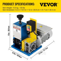 Vevor 316530 Машина для зачистки дроту Машина для зачистки дроту 220В Машина для зачистки дроту з багатьма отворами Електрична