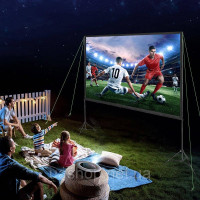 Vevor 315360 Project Beamer Casbans з підставкою 304,8 см HD 4K відкритий внутрішній екран проектора швидко складного портативного