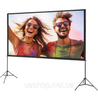 Vevor 315360 Project Beamer Casbans з підставкою 304,8 см HD 4K відкритий внутрішній екран проектора швидко складного портативного