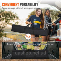 Vevor 315348 Полотно проектора Projector з підставкою 304,8 см HD 4K відкритий внутрішній екран проектора швидко складного