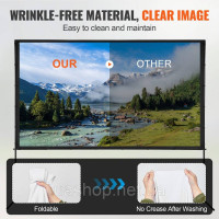 Vevor 315348 Полотно проектора Projector з підставкою 304,8 см HD 4K відкритий внутрішній екран проектора швидко складного