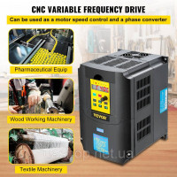 Vevor 316553 перетворювач частоти Vfd 220 В 4 кВт 5.5 Ps VFD перетворювач змінної частоти регульована швидкість багаторазовий