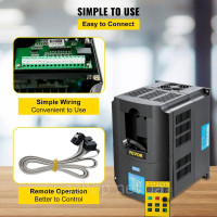 Vevor 316553 перетворювач частоти Vfd 220 В 4 кВт 5.5 Ps VFD перетворювач змінної частоти регульована швидкість багаторазовий