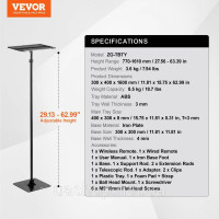 Vevor 315375 Підставка для проектора Підставка для проектора Підставка для ноутбука Регульована 77-161см Vevor 315375 Підставка для проектора Підставка для проектора Підставка для ноутбука Регульована 77-161см