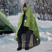 Vevor 315387 Ковдра туристична 2,08x1,4м 330GSM для подорожей зелений/сірий