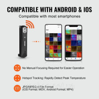 Vevor 316560 Тепловізійна камера для Android та IOS з роздільною здатністю 256 x 192 ІЧ з WLAN Vevor 316560 Тепловізійна камера для Android та IOS з роздільною здатністю 256 x 192 ІЧ з WLAN