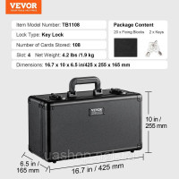 Vevor 316579 Коробка для зберігання торгової картки 108 PSA, 4 слоти для спортивних карток Vevor 316579 Коробка для зберігання торгової картки 108 PSA, 4 слоти для спортивних карток
