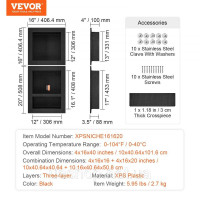 Vevor 315400 Стінова ніша 10x40.64x101.6см Душова ніша Укладання плитки Тришаровий водонепроникний монтаж ніші Матеріал задньої Vevor 315400 Стінова ніша 10x40.64x101.6см Душова ніша Укладання плитки Тришаровий водонепроникний монтаж ніші Матеріал задньої