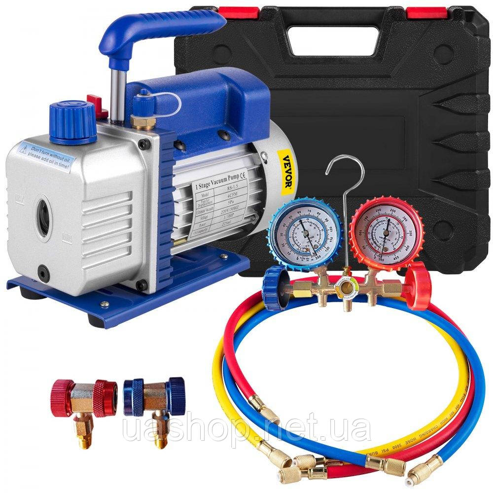 Vevor 316668 Вакуумний насос 220V 4CFM Вакуумний насос Вакуумний насос Вакуумне обладнання Насос 1720RPM Вакуумний насос Вакуумний