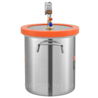 Vevor 316629 Вакуумна камера 19 L Вакуумна дегазаційна камера з нержавіючої сталі (діаметр 28 см, висота 30 см) Вакуумний насос
