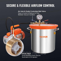 *Vevor 316632 Багатофункціональний насос вакуумний насос з вакуумною камерою 19л 100л/хв вакуумний насос 150Вт змінного струму
