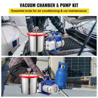 Vevor 316634 Багатофункціональний вакуумний насос 12L, камера 85L/хв, вакуумний насос негативного тиску з нержавіючої сталі Vevor 316634 Багатофункціональний вакуумний насос 12L, камера 85L/хв, вакуумний насос негативного тиску з нержавіючої сталі