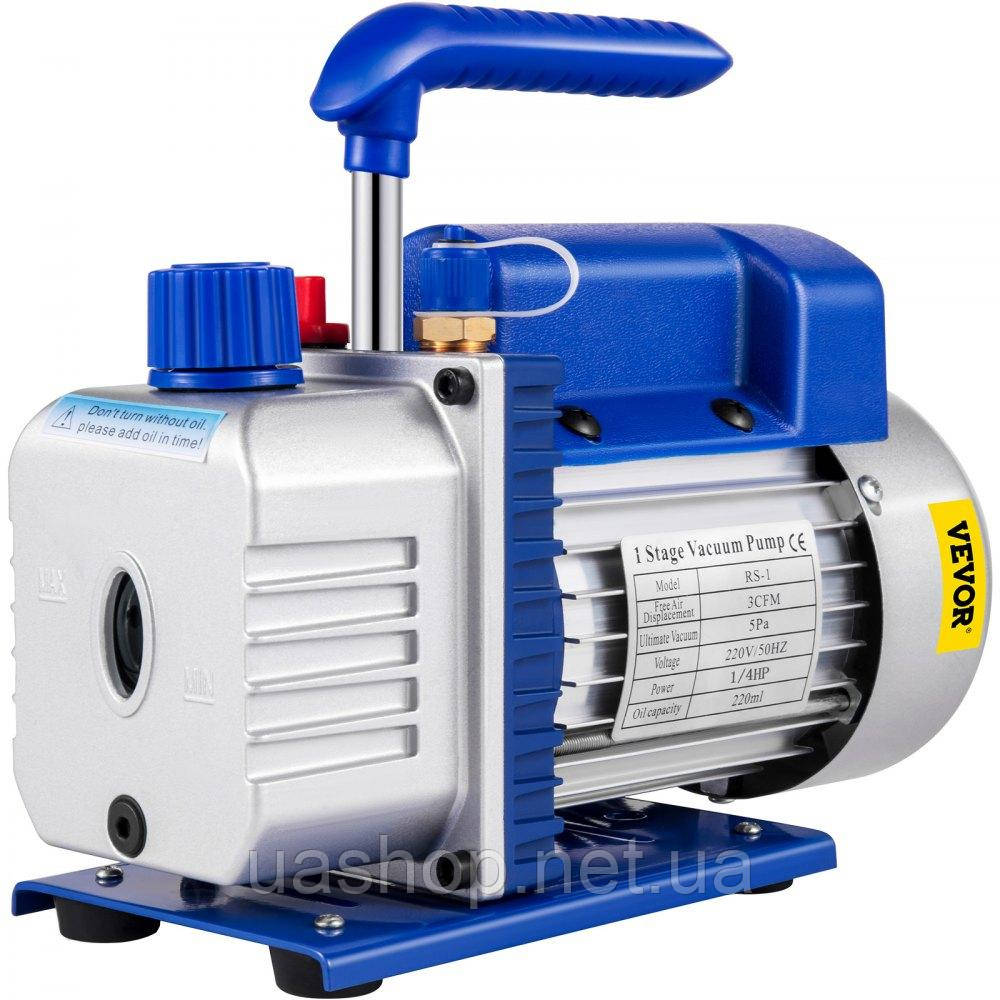 Vevor 316635 3CFM 1-ступінчастий вакуумний насос для холодоагенту Багатофункціональний насос Холодильне обладнання Вимірювальні