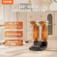 Vevor 315434 180° Foldable 2-Tube Shoe Dryer Boot Dryer Black & Помаранчевий