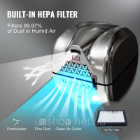 Vevor 315437 Сушарка для рук 1300 Вт Електрична сушарка для рук Час висихання 7-10 секунд Комерційна настінна сушарка для рук