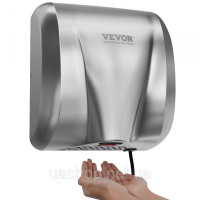 Vevor 315437 Сушарка для рук 1300 Вт Електрична сушарка для рук Час висихання 7-10 секунд Комерційна настінна сушарка для рук