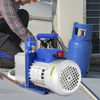 Vevor 316647 220V двоступеневий вакуумний насос 10 Cfm 1 Hp 5 Pa Багатофункціональний насос Вакуумний насос Вакуумне обладнання Vevor 316647 220V двоступеневий вакуумний насос 10 Cfm 1 Hp 5 Pa Багатофункціональний насос Вакуумний насос Вакуумне обладнання