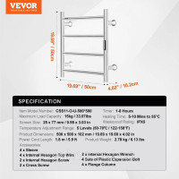 Vevor 315459 Рушникосушка Рушникосушка настінна рушникосушка 4 рейки Vevor 315459 Рушникосушка Рушникосушка настінна рушникосушка 4 рейки