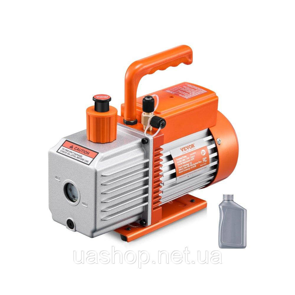 Vevor 316658 Вакуумний насос 6 CFM HVAC 2-ступеневий роторно-лопатевий вакуумний насос Вакуумний насос