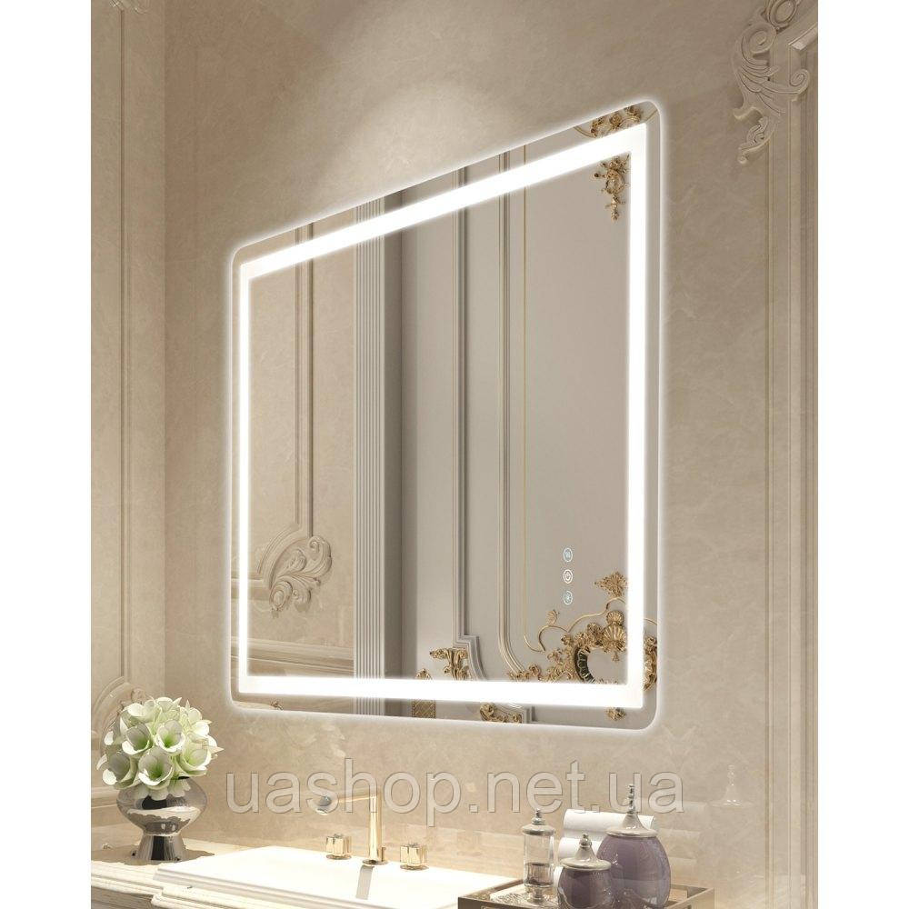 Vevor 315468 LED Дзеркало для ванної Косметичне дзеркало 3 кольори настінне 70x100см