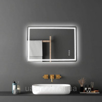 Vevor 315468 LED Дзеркало для ванної Косметичне дзеркало 3 кольори настінне 70x100см