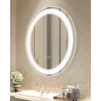 Vevor 315470 LED Дзеркало для ванної Косметичне дзеркало 3 кольори настінне 60см кругле