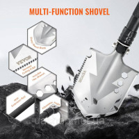 Vevor 316921 Survival Shovel 8 in 1 Лопата для кемпінгу Складана портативна багатофункціональна лопата Vevor 316921 Survival Shovel 8 in 1 Лопата для кемпінгу Складана портативна багатофункціональна лопата