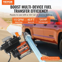 Vevor 316683 дизельний насос паливний насос 15GPM 1/4HP автоматичний пістолет