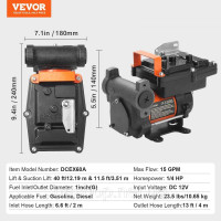 Vevor 316683 дизельний насос паливний насос 15GPM 1/4HP автоматичний пістолет