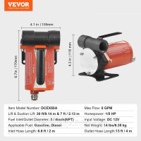 Vevor 316685 Дизельний насос Масляний насос 12V 8GPM 1/5HP з автоматичною паливною форсункою