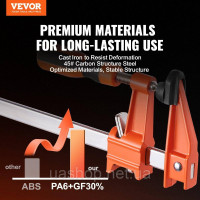 Vevor 316926 Затискачі для деревообробки, F-подібний затискач, 2 шт., затискач/розпірка 36 дюймів, навантаження 600 фунтів