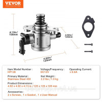 Vevor 316688 Паливний насос високого тиску 50-80 л/год. Подача 0,5 МПа тиск для Buick Lacrosse, Regal, Verano, Chevrolet Captiva Vevor 316688 Паливний насос високого тиску 50-80 л/год. Подача 0,5 МПа тиск для Buick Lacrosse, Regal, Verano, Chevrolet Captiva