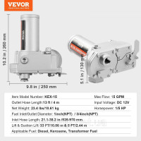 Vevor 316702 Дизельний насос Насос для нагрівання палива Насос перекачування палива Перекачувальний насос 15GPM 1/5HP