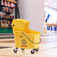 Vevor 315574 Відро для швабри з віджимом, 26 QT Комерційне відро для швабри з боковим притиском, комбіноване відро для швабри та Vevor 315574 Відро для швабри з віджимом, 26 QT Комерційне відро для швабри з боковим притиском, комбіноване відро для швабри та