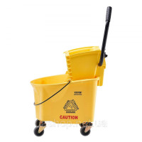 Vevor 315574 Відро для швабри з віджимом, 26 QT Комерційне відро для швабри з боковим притиском, комбіноване відро для швабри та Vevor 315574 Відро для швабри з віджимом, 26 QT Комерційне відро для швабри з боковим притиском, комбіноване відро для швабри та