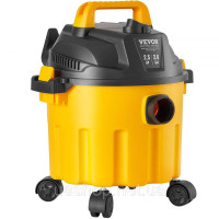 Vevor 315585 Пилосос для вологого та сухого прибирання промисловий пилосос 10л 2.5HP з жовтими насадками