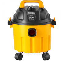 Vevor 315585 Пилосос для вологого та сухого прибирання промисловий пилосос 10л 2.5HP з жовтими насадками