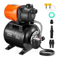Vevor 316713 750W садовий насос іригаційний насос насос для басейну насос для дрібної свердловини 3700 л/год