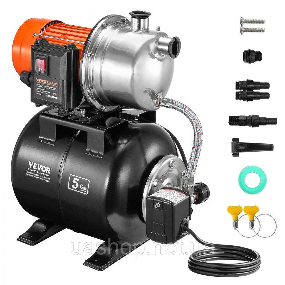 Vevor 316712 1176W садовий насос іригаційний насос насос для басейну насос для дрібної свердловини 5600 л/год