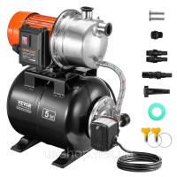 Vevor 316712 1176W садовий насос іригаційний насос насос для басейну насос для дрібної свердловини 5600 л/год